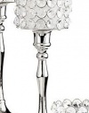 Leeber Sparkle Collection 10.5 Silver and Clear Jewel Candle Holder