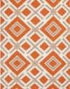 5' x 8' Rectangular Surya Area Rug FAL1086-58 Orange-Red/Praline Color Handmade in India Fallon Collection