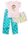 This three-piece set from Carters is really spot on. With a shirt, shorts and pants there will always be fun outfit options.