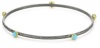 GURHAN Skittle Dark Silver with High Karat Gold Turquoise 4mm Bracelet