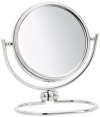 Jerdon MC310C 3-Inch Mini Folding Two-Sided Swivel Travel Mirror with 10x Magnification and Velveteen Storage Pouch, Chrome Finish