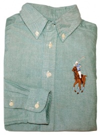 Polo Ralph Lauren Toddler Boy's Blake Big Pony Oxford (3/3T, Slate Green)