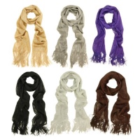 Premium Solid Color Glitter Metallic Mesh Scarf - Different Colors Available