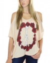 Lauren Moshi Macy Peace Bones Open Shoulder Top in Dusty Pink-S