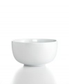 Newly updated, The Cellar's Whiteware cereal bowl boasts a fresh, refined silhouette in white porcelain that's versatile and durable enough for every meal.