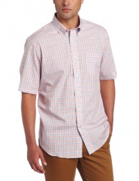 Nautica Men's Big-Tall Short Sleeve Wrinkle Resistant Glen Plaid