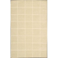 Nourison Westport Squares Ivory 3.6-Feet by 5.6-Feet 100% Wool Area Rug