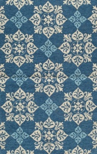 Area Rug 2x3 Rectangle Transitional Blue Color - Momeni Veranda Rug from RugPal