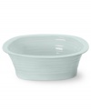 From celebrated chef and writer, Sophie Conran, comes incredibly durable dinnerware for every step of the meal, from oven to table. A ribbed texture gives this individual pie dish the charming look of traditional hand thrown pottery. Shown in white.