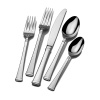 This classic Mikasa flatware set features simple banding at the neck and handle end. The timeless silhouette and polished sheen is perfect for any casual of formal event.