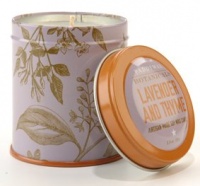 Paddywax Botanical Collection 5-1/2-Ounce Poured Candle in a Decorated Tin, Lavender Thyme