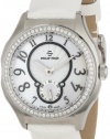 Philip Stein Women's 15D-FGRMOP-PPW Prestige Diamond Bezel White Pashmina Pearl Strap Watch