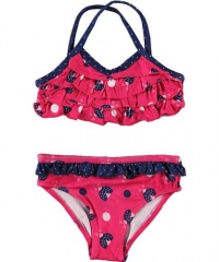 Pink Platinum Ladybug Spots 2-Piece Bikini (Sizes 12M - 24M) - fuchsia, 12 months