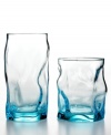 Glassware that gets noticed. Bormioli Rocco teams a funky organic shape and fresh blue hue in this easy-care set of highball glasses made for modern tables.