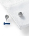 Link up with great style with these golf-inspired cufflinks from Nautica.