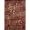 Nourison Zanibar Floral Vine Flame 2.3-Feet by 8-Feet Polyacrylic Runner Rug