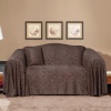 Sure Fit Plush Animal Espresso (Brown) Sofa Throw