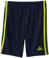 adidas Boys 2-7 Fashion Mesh Short, Navy/Green, 5