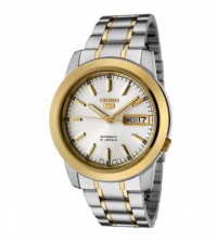 Seiko Men's SNKE54 Seiko 5 Automatic White Dial Two-Tone Stainless Steel Watch