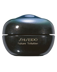 Shiseido Future Solutions Total Revitalizing Cream. The ultimate age-defying luxury cream. A perfect blend of ingredients in a new Marine Capsule Emulsion that keeps your skin hydrated for hours without a hint of stickiness. Chai Hu extract and Hydro-Infusion Complex, work on every aspect of the skin to intensively improve all visible signs of aging, including wrinkles, fine lines, sagging and lack of resilience. Excellent for all skin types.