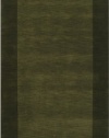 Area Rug 2x3 Rectangle Solid/Striped Dark Green Color - Surya Mystique Rug from RugPal