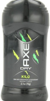 AXE DRY AntiPerspirant & Deodorant, Invisible Solid, Kilo  2.7oz. (Pack of 4)