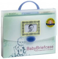 Baby Briefcase Baby Paperwork Organizer, Mint/Periwinkle