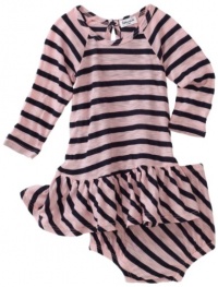 Splendid Littles Baby-girls Infant Striped Dress and Bloomer, Pink Ribbon, 12-18 Months