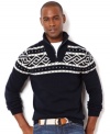 Add a classic pattern to a modern quarter-zip sweater from Nautica for a great fall weather combination.