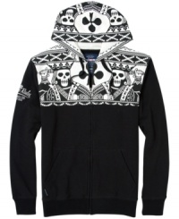 Keep your wardrobe fresh and keep your 'tude real with this fitted hoodie by Ecko Unltd.