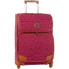 Diane Von Furstenberg Luggage Hearts 24 Inch Expandable Cognac Trim Spinner, Beet/Plum, One Size