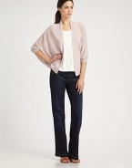 Equal parts elegant and relaxed, this slouchy style is knit from a finespun wool blend.Open frontThree-quarter dolman sleevesRib-knit cuffsCurved hemlineAbout 25 from shoulder to hem52% wool/33% modal/15% camelDry cleanImported of Italian fabricModel shown is 5'11 (180cm) wearing US size Small. 