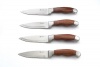 Outset QJ91 Jackson Stainless-Steel Steakhouse Knives with Rosewood Handles, Set of 4