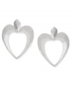 Open your heart to these drop earrings from Robert Lee Morris. Crafted from silver-tone mixed metal, the pair features a sculptural design for a postmodern touch. Approximate drop: 2 inches.