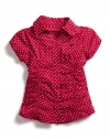 GUESS Kids Girls Polka-Dot Blouse, RED (6)