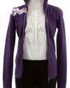 Juicy Couture Traincase Purple Long Sleeve Juicy Skull Zip Track Jacket (Petite)