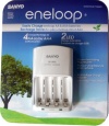 SANYO Eneloop 4-Position Ni-MH Rechargeable Battery Charger White