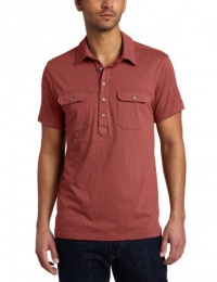 AG Adriano Goldschmied Utility Short Sleeve Polo Shirt, Terracotta, XX-Large