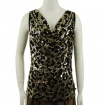 Michael Kors Cowl Neck Sequin Shirt Gold Large