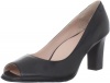 Taryn Rose Women's Fierce Open-Toe Pump,Black,8.5 M US