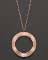 An elegant rose silver circular pendant on a fine chain from Ippolita.