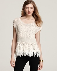 DKNY Knit Tassel Pullover Sweater