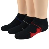 Polo Ralph Lauren boys Big Polo Sole Ped no show socks black 3pairs - 4-7 (shoe size 10-13)