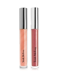 Turn heads with Trish's luminous, long-wearing gloss formulation, designed to enhance your pout with an enticing marriage of high-shine and brilliant points of light for a mirror effect that creates the illusion of fuller lips. This irresistible duo includes complementing pale Petal and punchy Pink, different shades for your different moods.