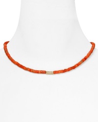 Michael Kors Strand Beaded Coral Necklace, 17