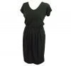 Pure DKNY V Neck Short Sleeve Dress Black Small