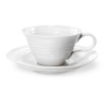 Sophie Conran by Portmeirion 8-Ounce Teacups and Saucers, Set of 4, White