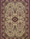 Couristan 3760/6004 Everest Ardebil/Ivory-Red 5-Feet 3-Inch Square Rug