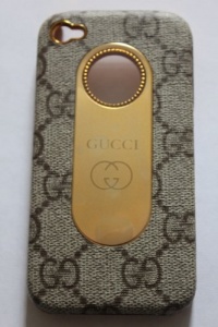 Gc Design Style Iphone 4 Case with Syntactic Leather on Top . Fit 4g/4s + Free 3 Layer Anti - Glare Screen Protector