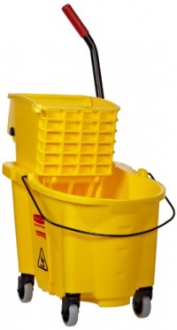 Rubbermaid FG748018 WaveBrake Side Press Combo Mopping System 26 qt Capacity, 18.6 Length x 15.6 Width x 16.7 Height, Yellow